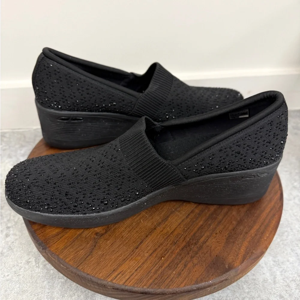 Martha Stewart Black Sparkle‎ Slip-On Sneakers new without box sz 9.5